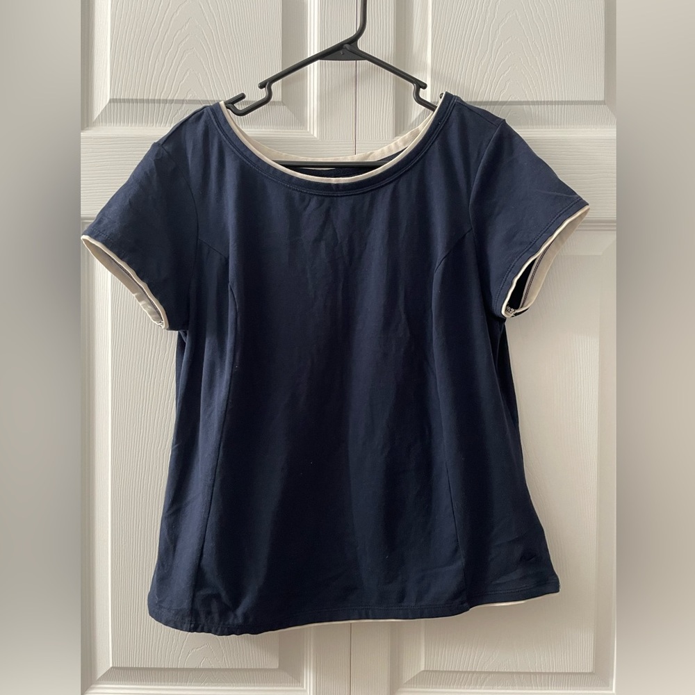 Athletic works navy blue blouse